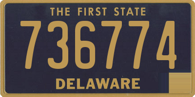 DE license plate 736774