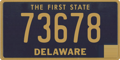 DE license plate 73678