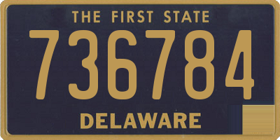 DE license plate 736784