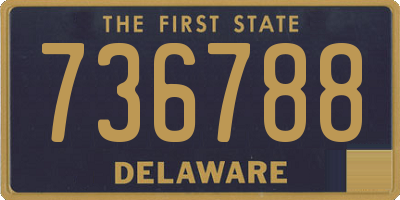 DE license plate 736788