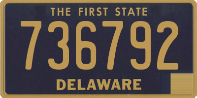 DE license plate 736792