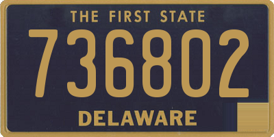 DE license plate 736802