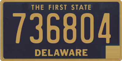 DE license plate 736804