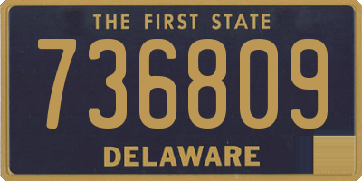 DE license plate 736809