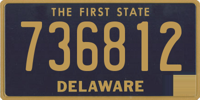 DE license plate 736812