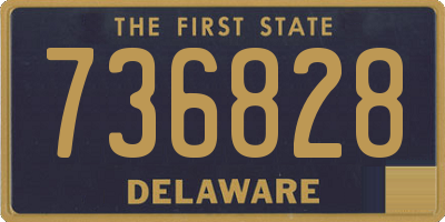 DE license plate 736828