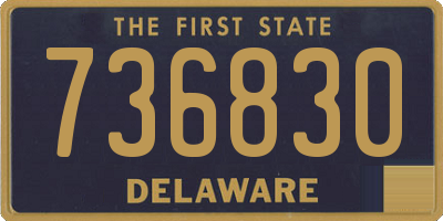 DE license plate 736830