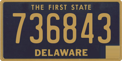 DE license plate 736843
