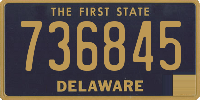 DE license plate 736845