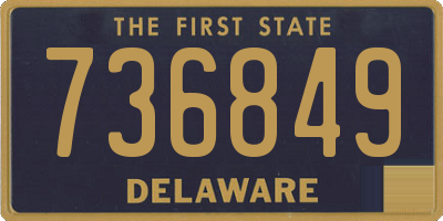 DE license plate 736849
