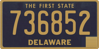 DE license plate 736852
