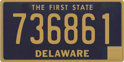 DE license plate 736861