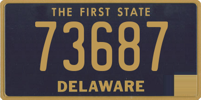 DE license plate 73687