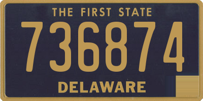 DE license plate 736874