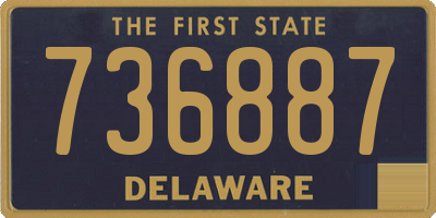 DE license plate 736887