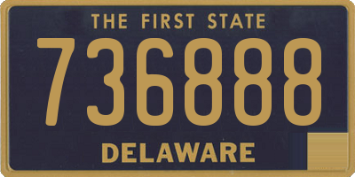 DE license plate 736888