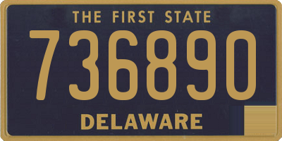 DE license plate 736890