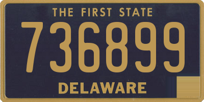 DE license plate 736899