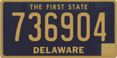 DE license plate 736904