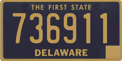 DE license plate 736911