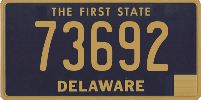 DE license plate 73692