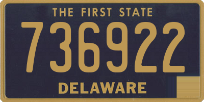 DE license plate 736922