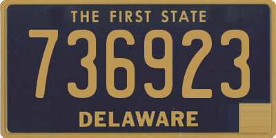 DE license plate 736923