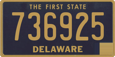 DE license plate 736925