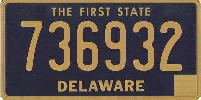 DE license plate 736932