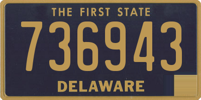 DE license plate 736943