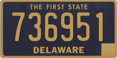DE license plate 736951