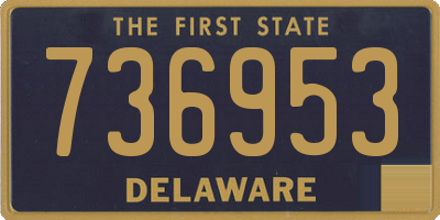 DE license plate 736953