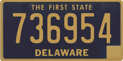 DE license plate 736954