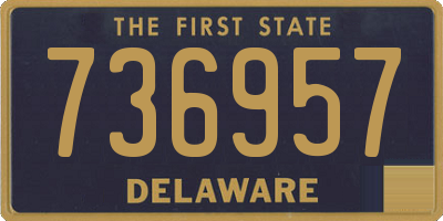 DE license plate 736957
