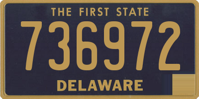 DE license plate 736972