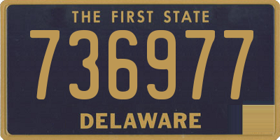DE license plate 736977