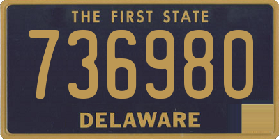 DE license plate 736980