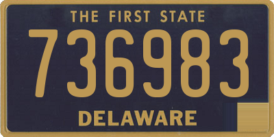 DE license plate 736983