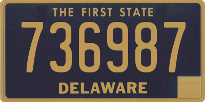 DE license plate 736987