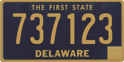 DE license plate 737123