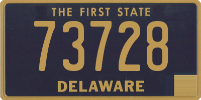 DE license plate 73728