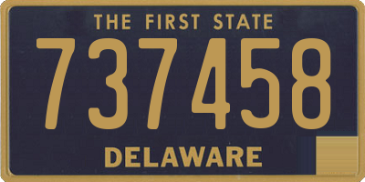 DE license plate 737458