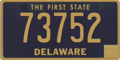 DE license plate 73752