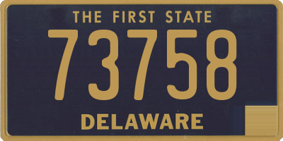 DE license plate 73758