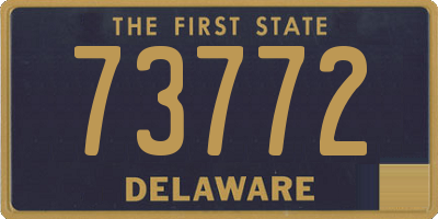 DE license plate 73772
