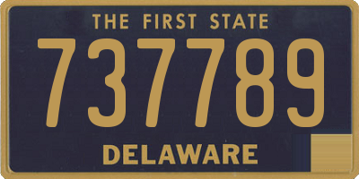 DE license plate 737789