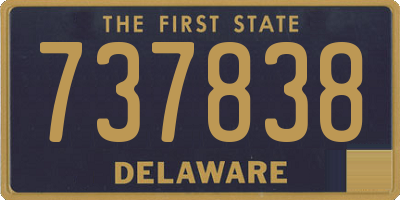DE license plate 737838