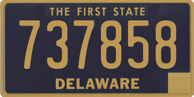 DE license plate 737858