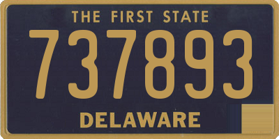 DE license plate 737893