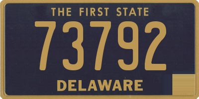 DE license plate 73792